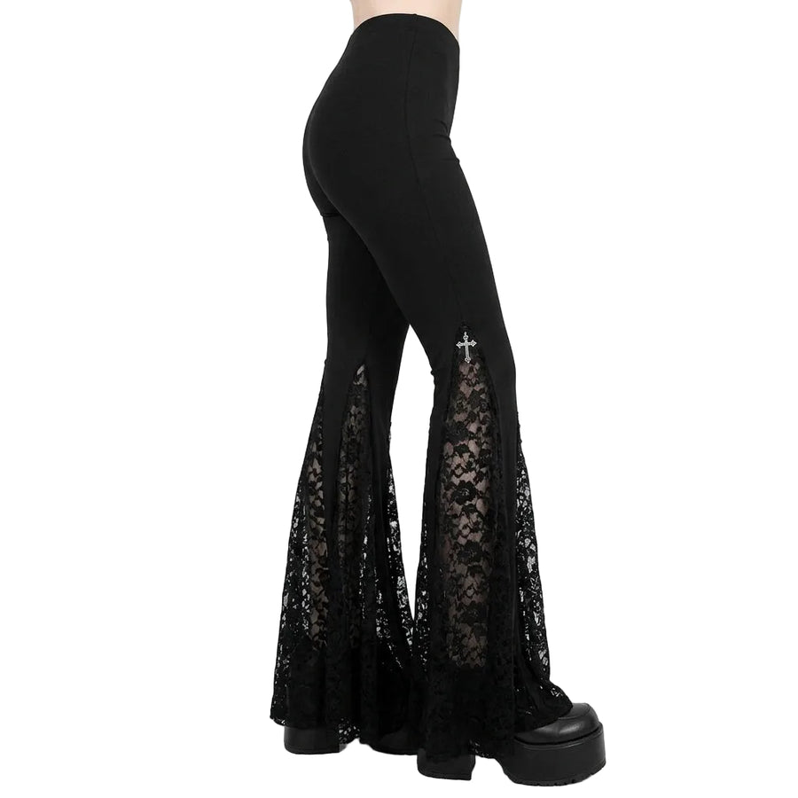 Black Gothic Flare Pants