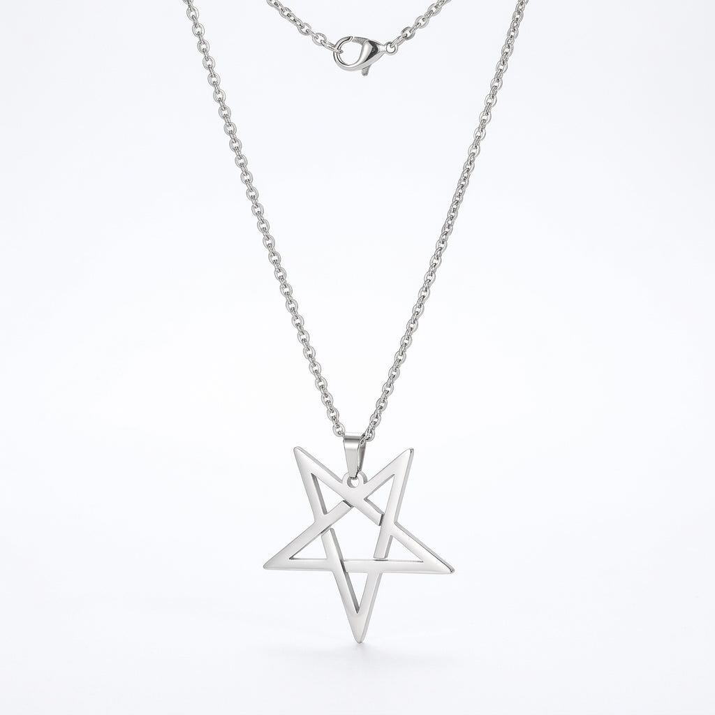 Inverted Pentagram Pendant Necklace