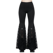 Black Gothic Flare Pants