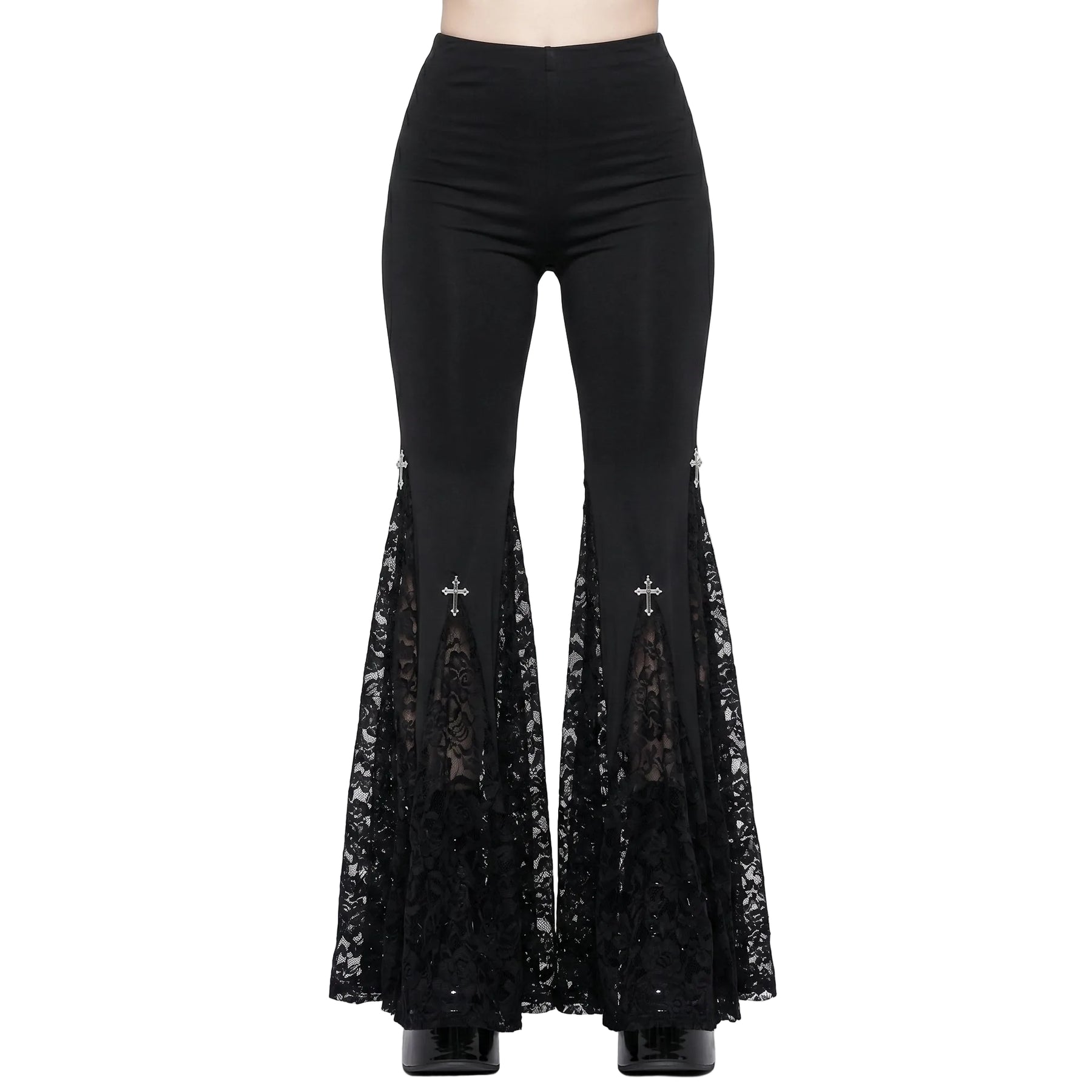 Black Gothic Flare Pants