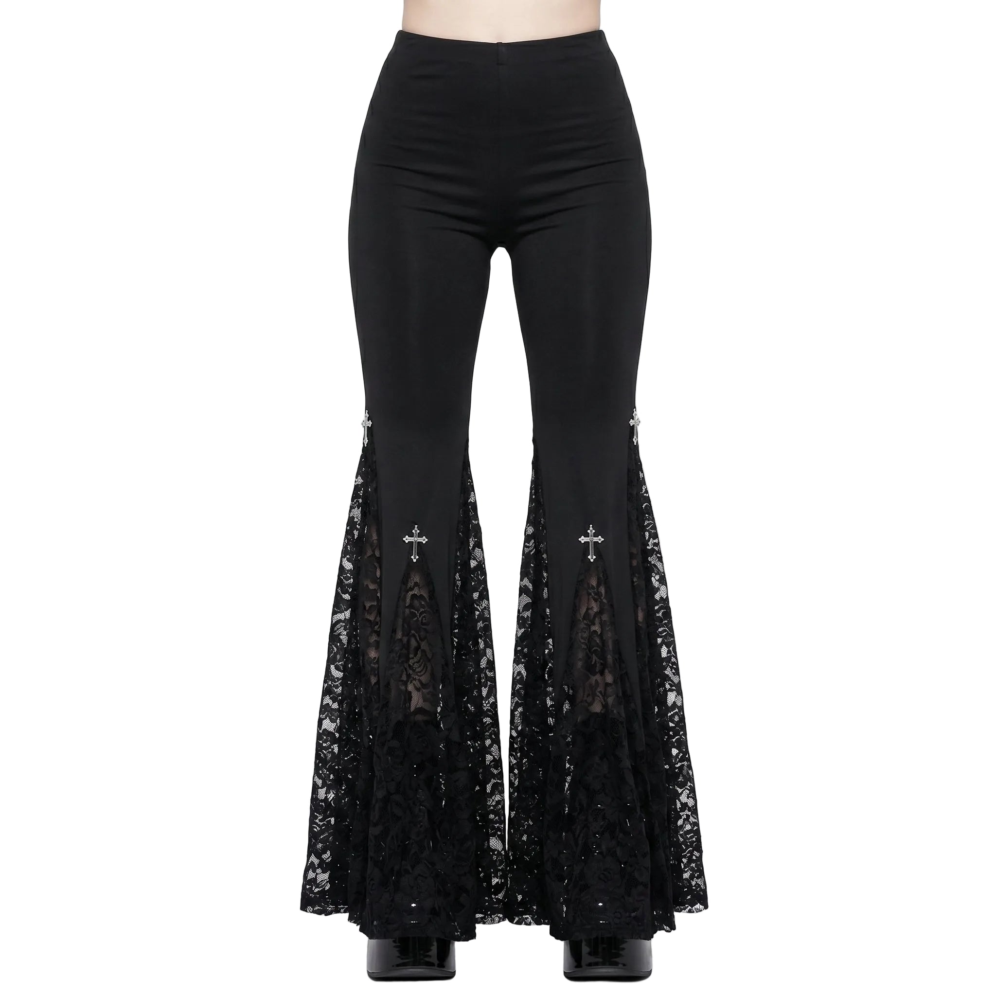 Black Gothic Flare Pants