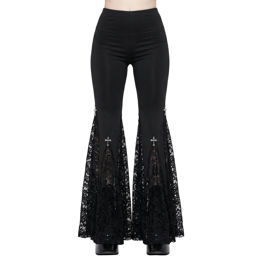Black Gothic Flare Pants