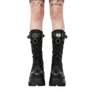 Goth Rivet Platform Boots