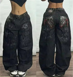 Black Baggy Y2K Jeans