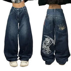 Black Baggy Y2K Jeans