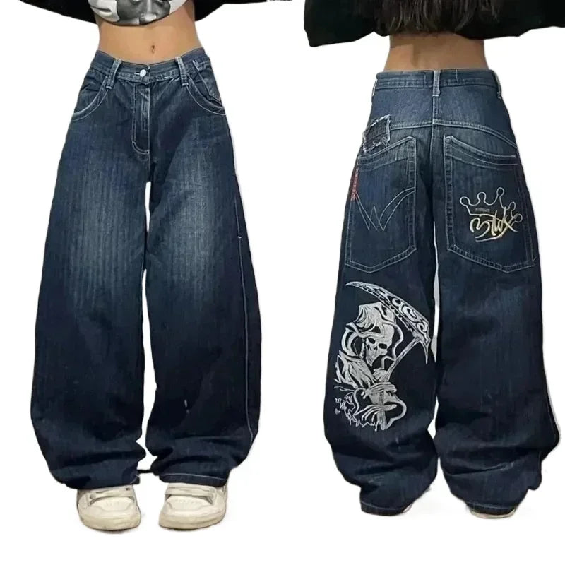 Black Baggy Y2K Jeans