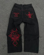 Black Baggy Y2K Jeans