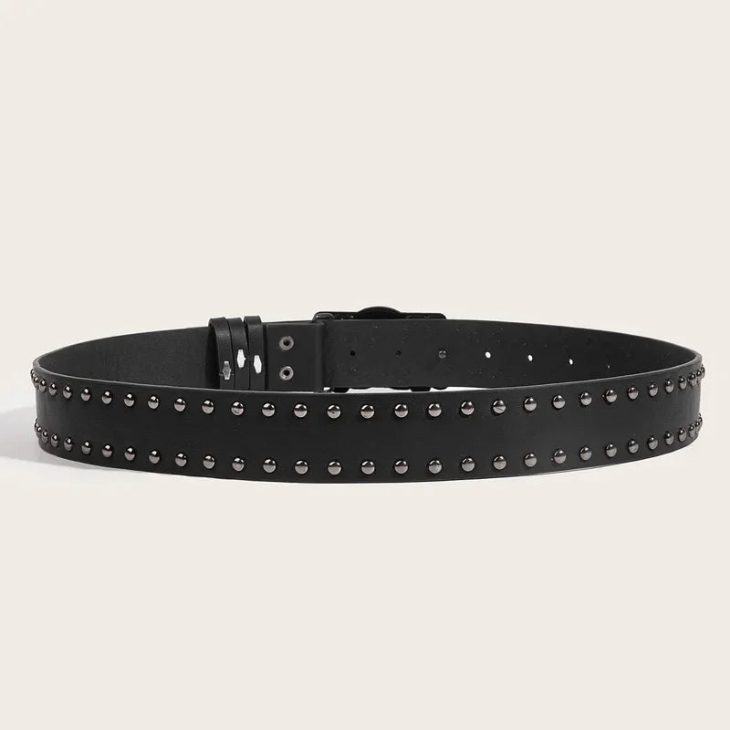 Black Rivet Punk Belt