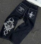 Black Baggy Y2K Jeans