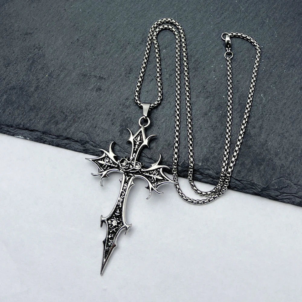Gothic Cross Pendant Necklace