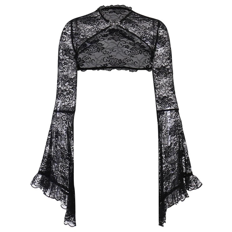Gothic Lace Sleeve Top