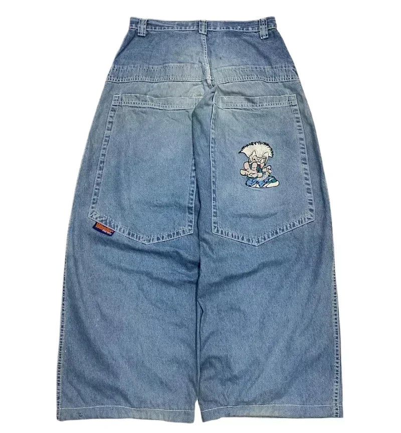Black Baggy Y2K Jeans
