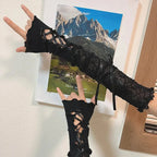 Black Gothic Lace Gloves