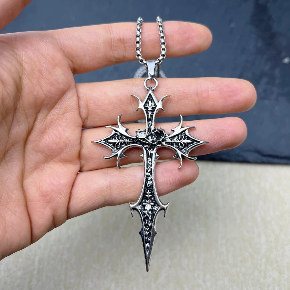 Gothic Cross Pendant Necklace