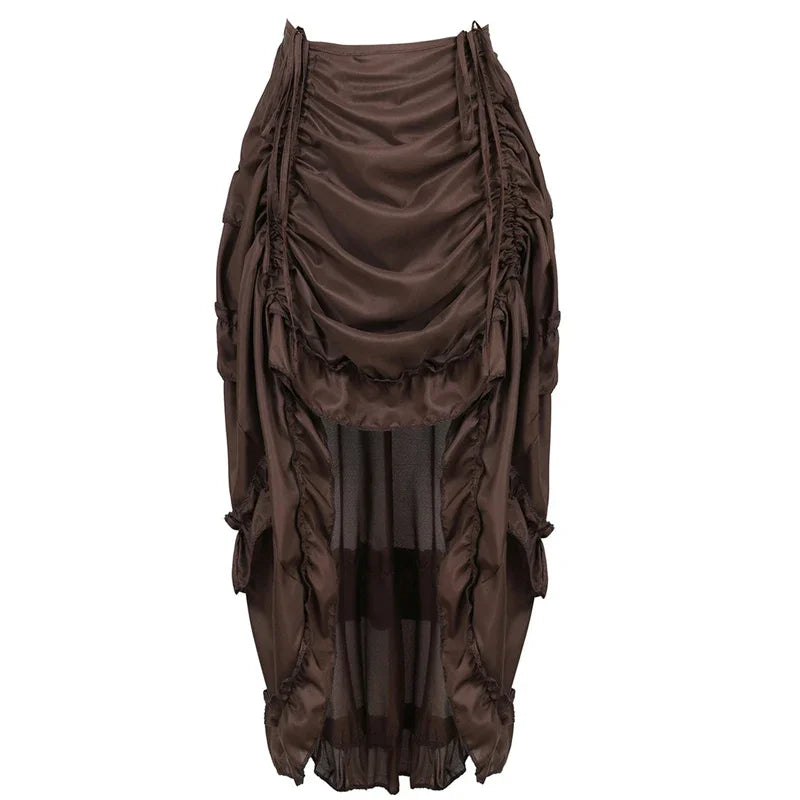 Red High Low Gothic Skirt