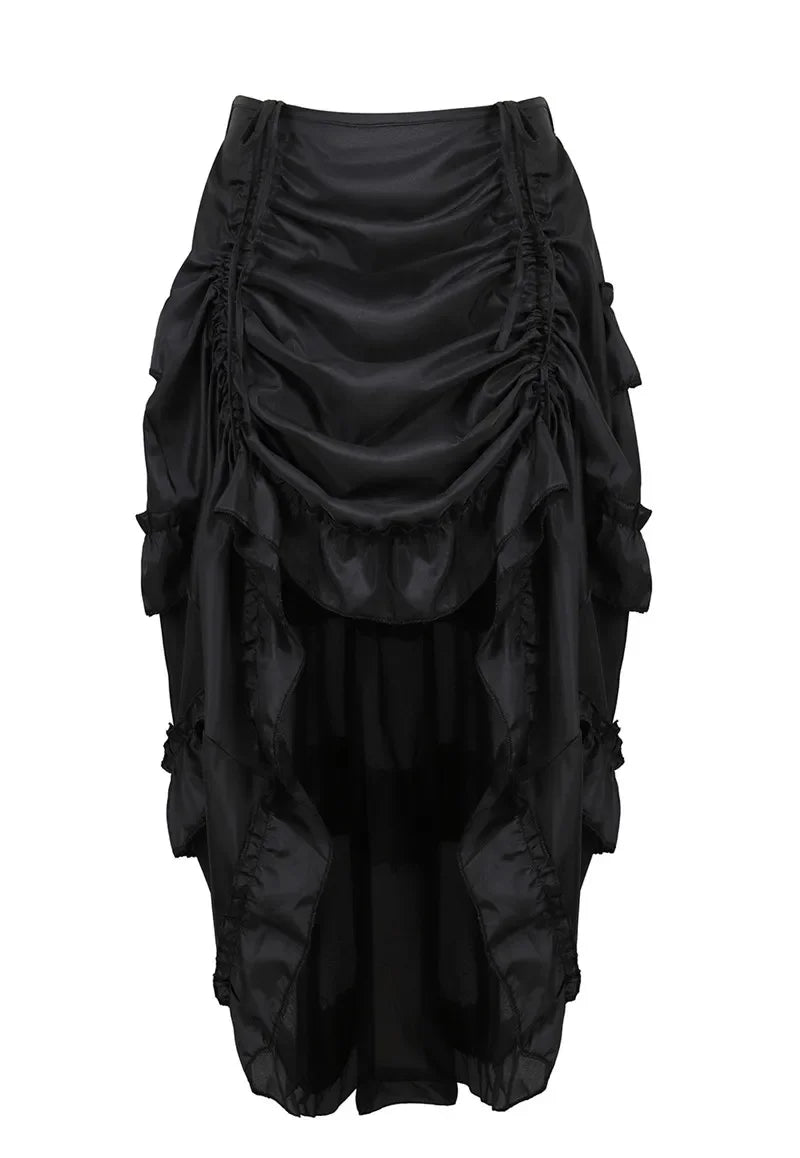 Red High Low Gothic Skirt