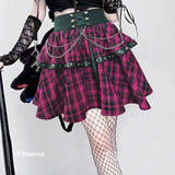 Rose red skirt