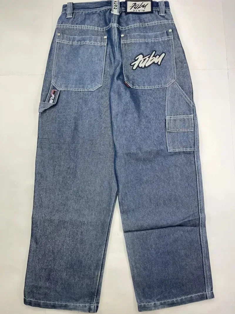Black Baggy Y2K Jeans