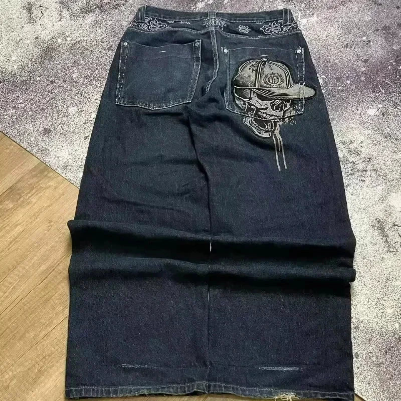 Black Baggy Y2K Jeans