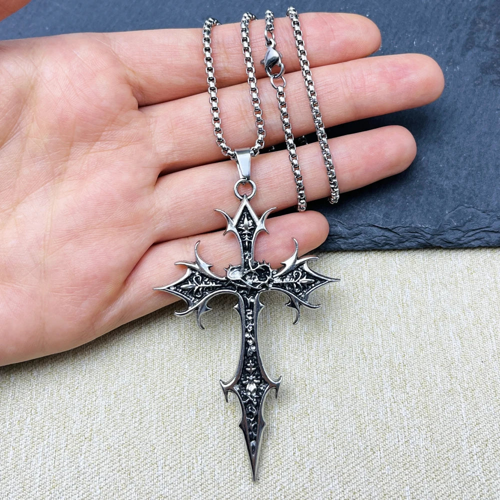 Gothic Cross Pendant Necklace