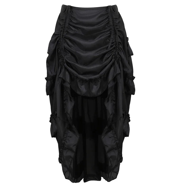 Red High Low Gothic Skirt