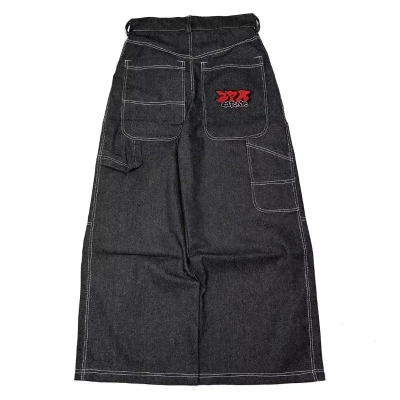 Black Baggy Y2K Jeans