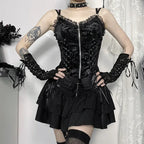 Black Mall Goth Mini Skirt