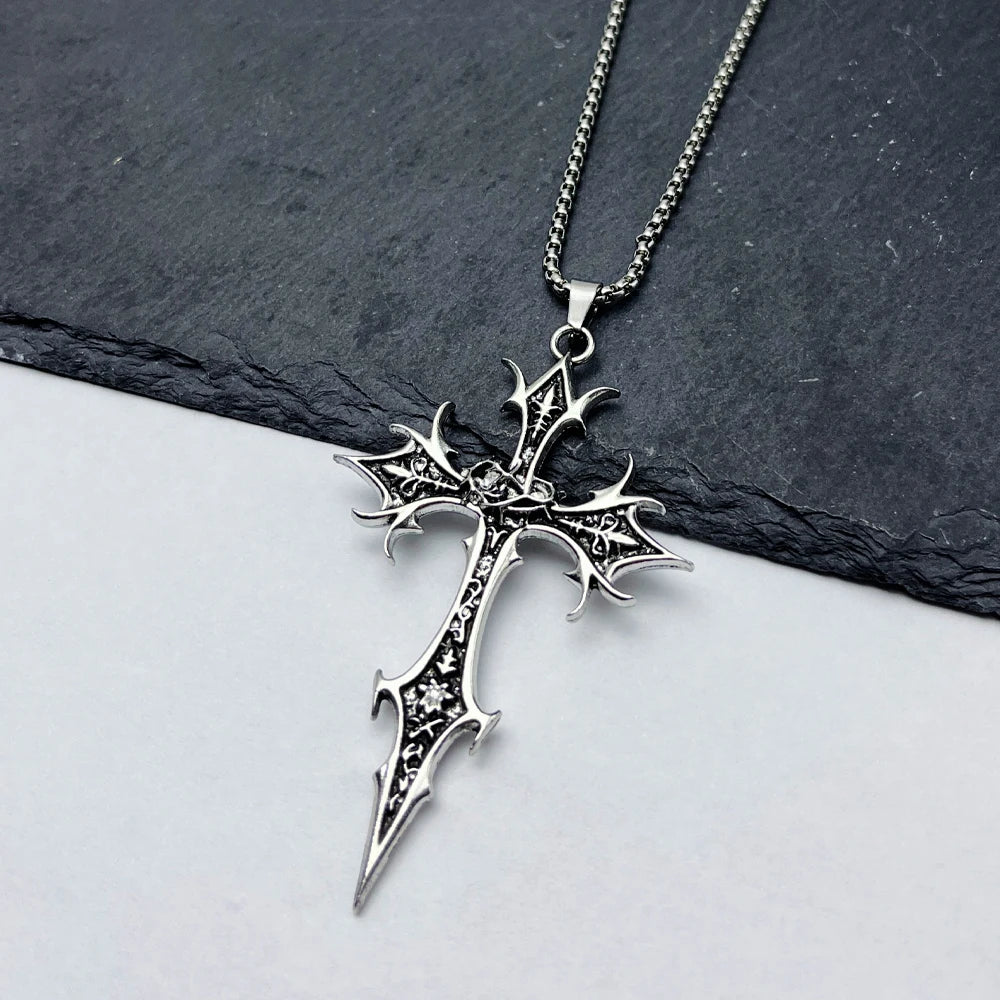 Gothic Cross Pendant Necklace