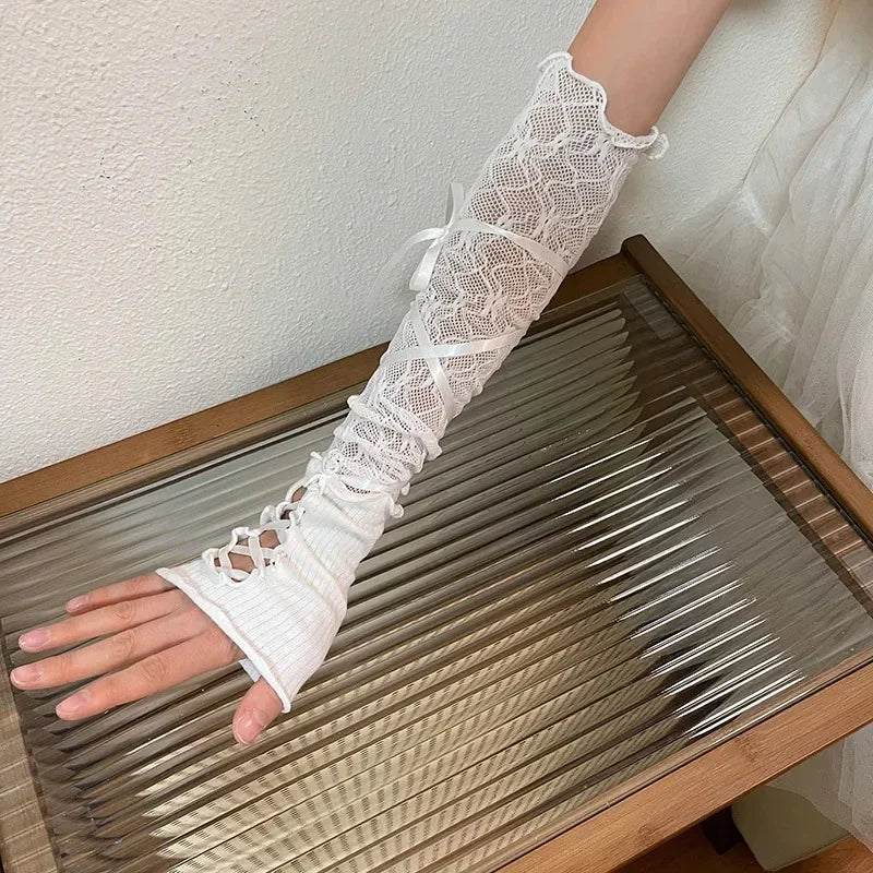 Black Gothic Lace Gloves