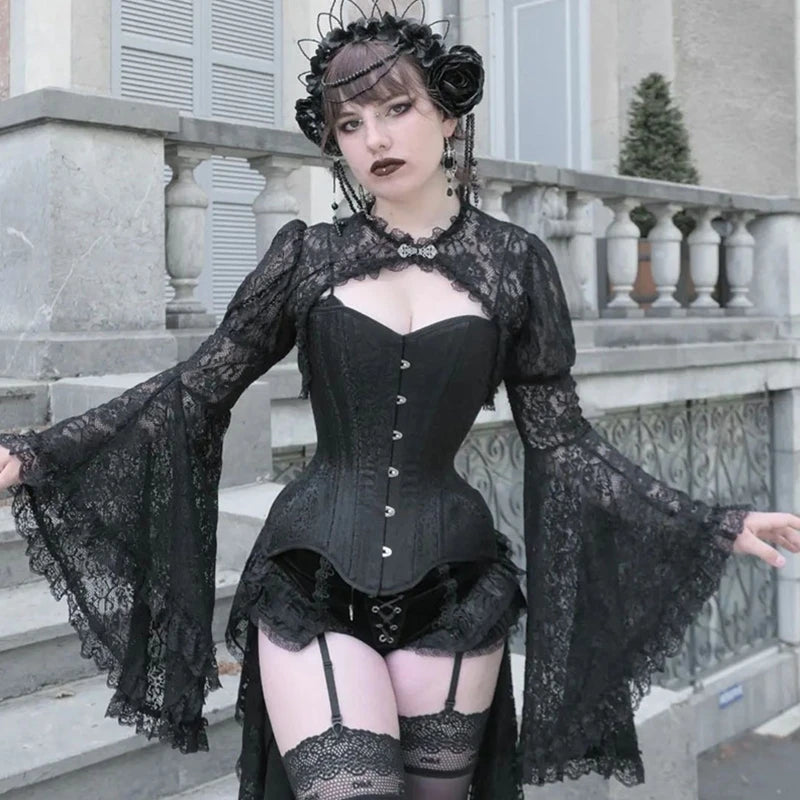 Gothic Lace Sleeve Top
