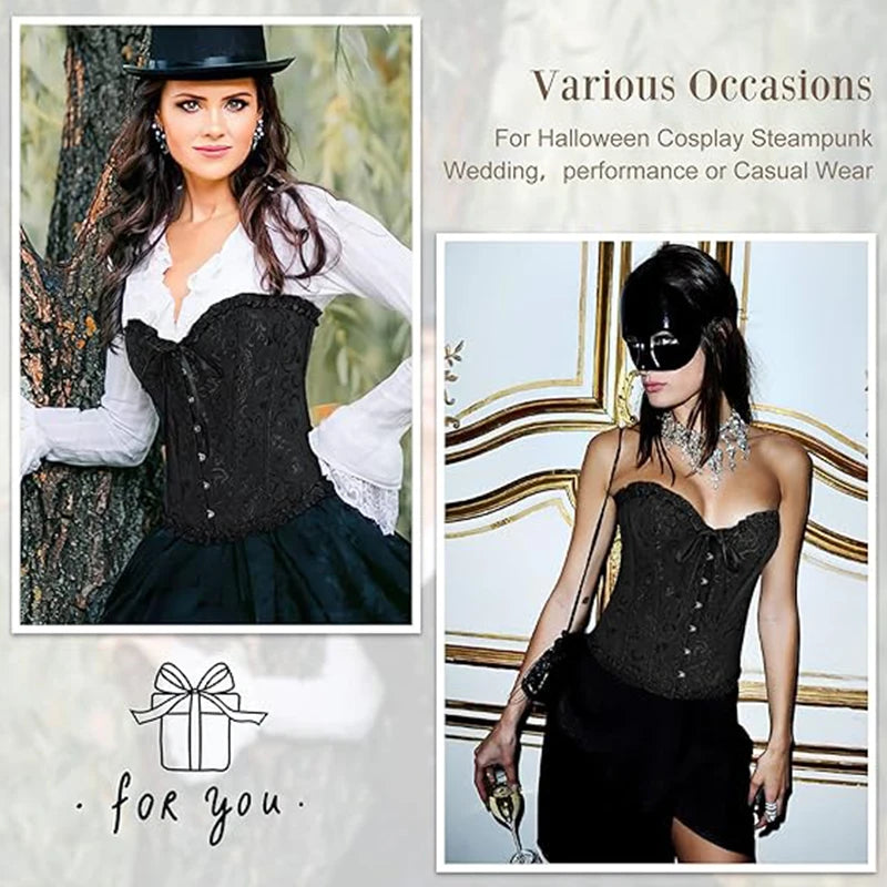 Black Boned Corset Top