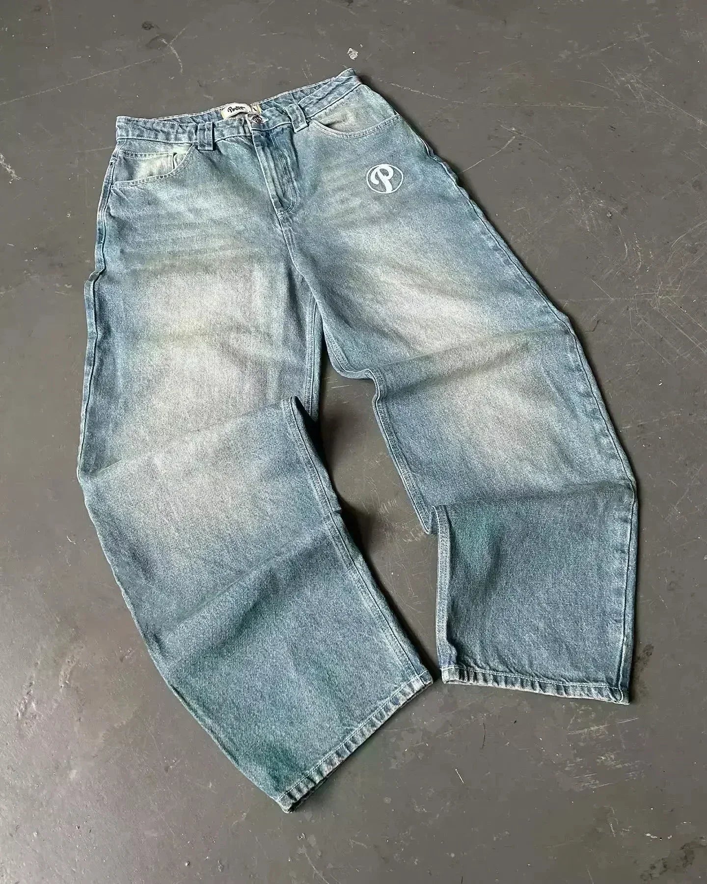 Black Baggy Y2K Jeans