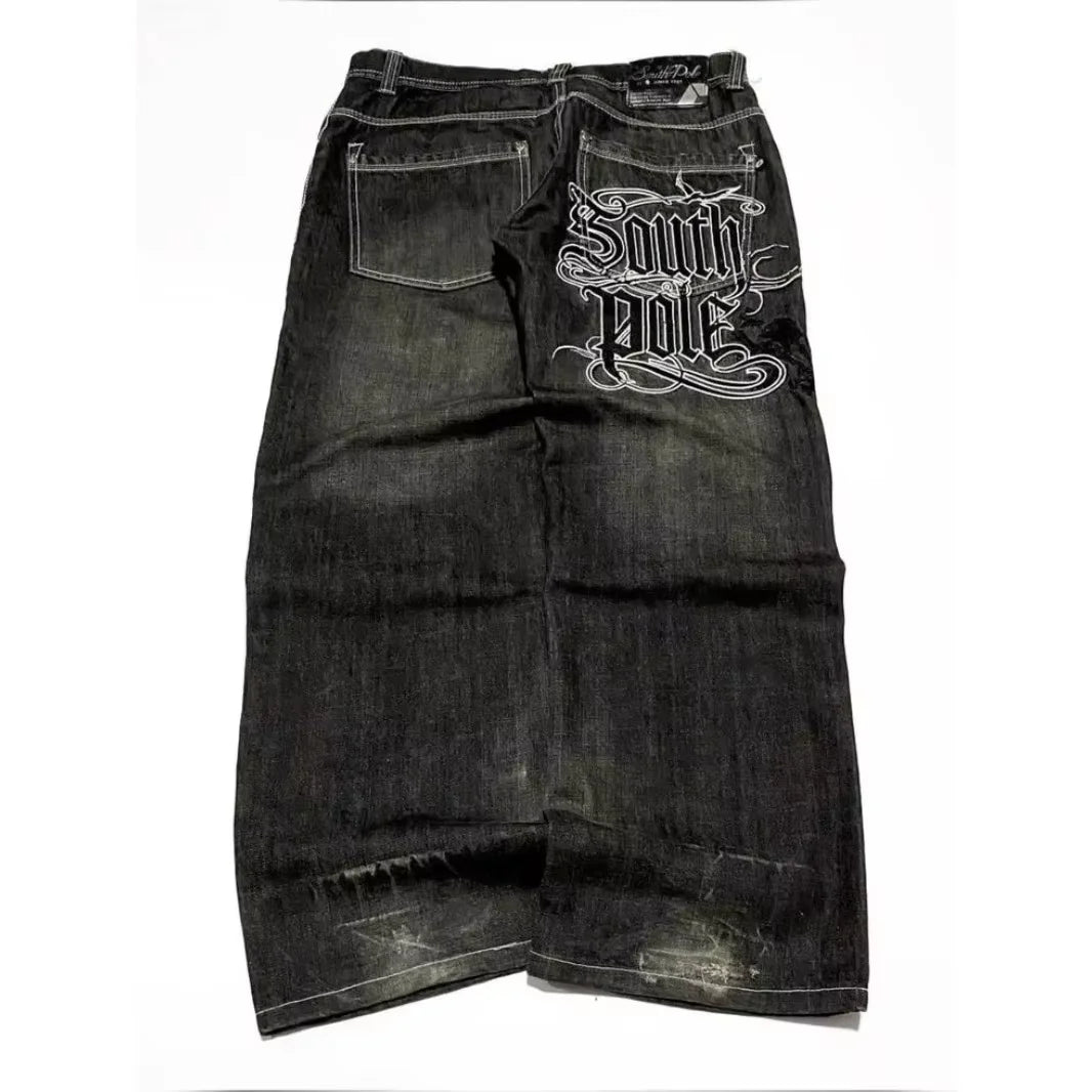 Black Baggy Y2K Jeans