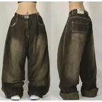 Black Baggy Y2K Jeans