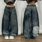 Black Baggy Y2K Jeans