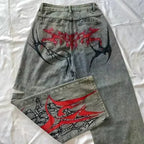 Black Baggy Y2K Jeans
