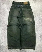 Black Baggy Y2K Jeans