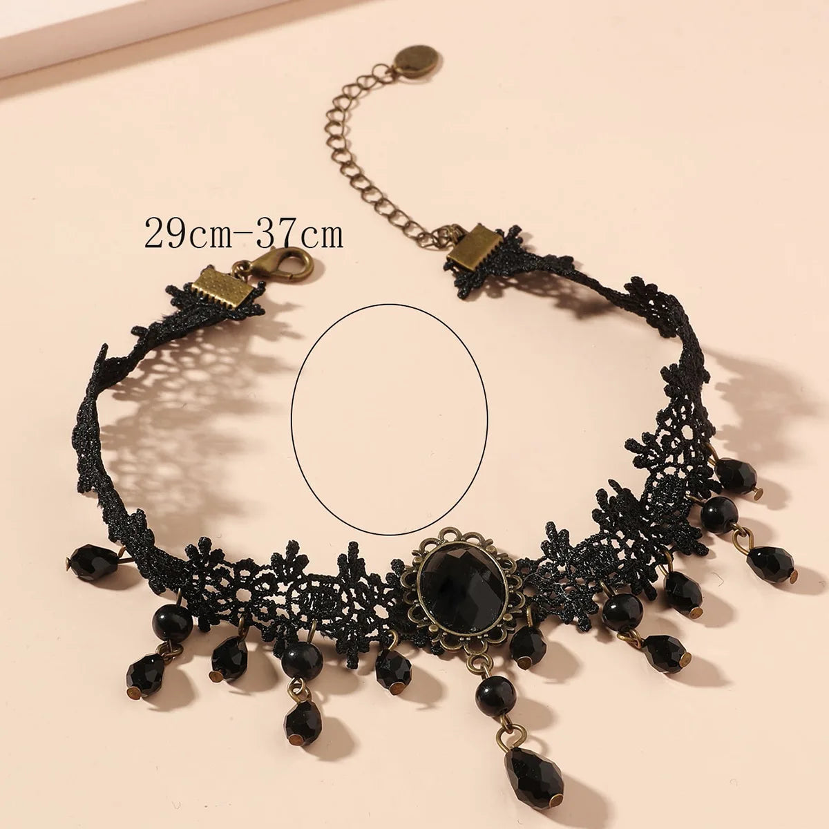 Black Crystal Lace Choker