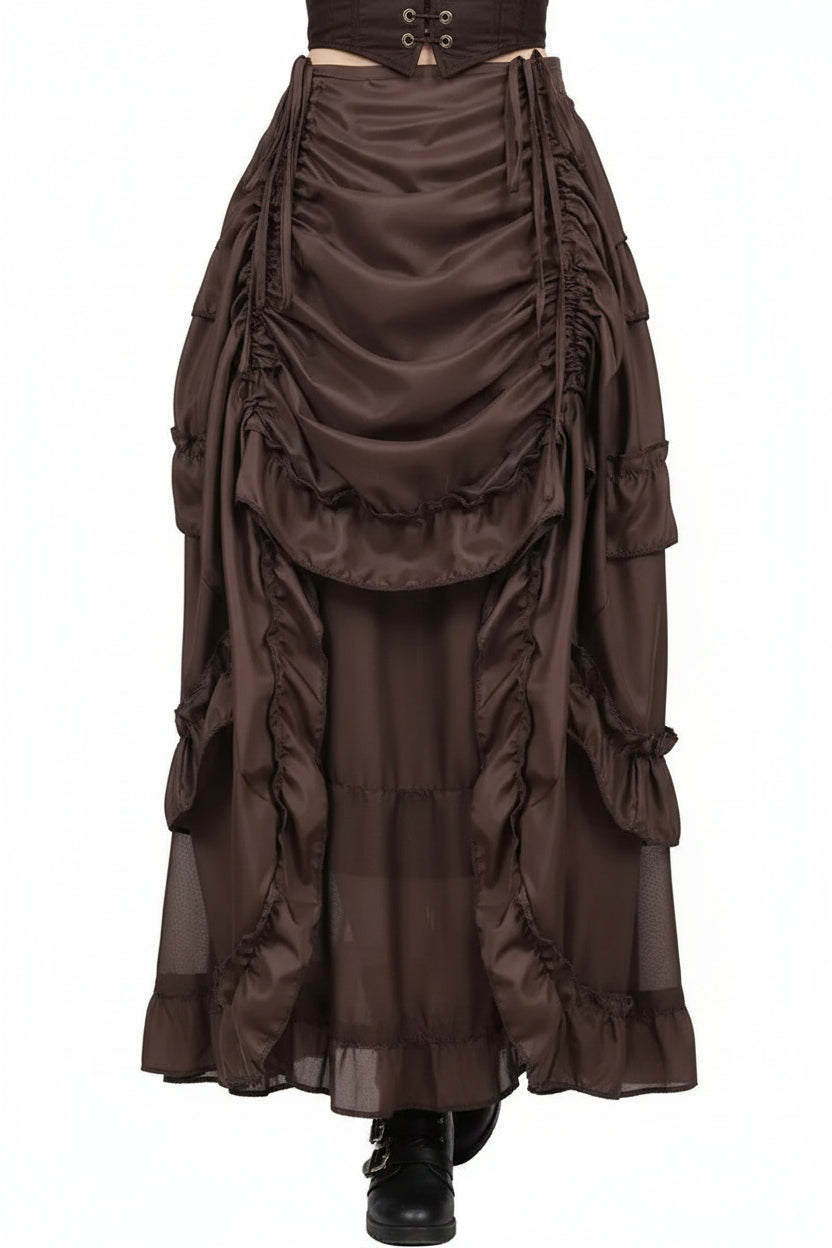 Red High Low Gothic Skirt