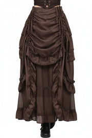 Red High Low Gothic Skirt