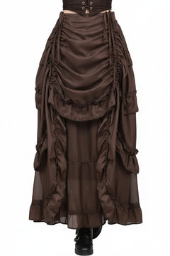 Red High Low Gothic Skirt