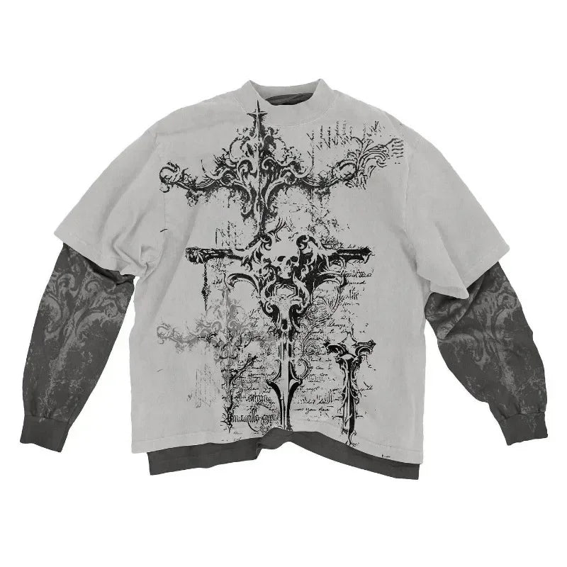 American Skull Oversized Tee Graphic 1