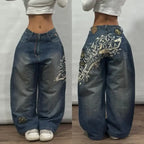 Black Baggy Y2K Jeans