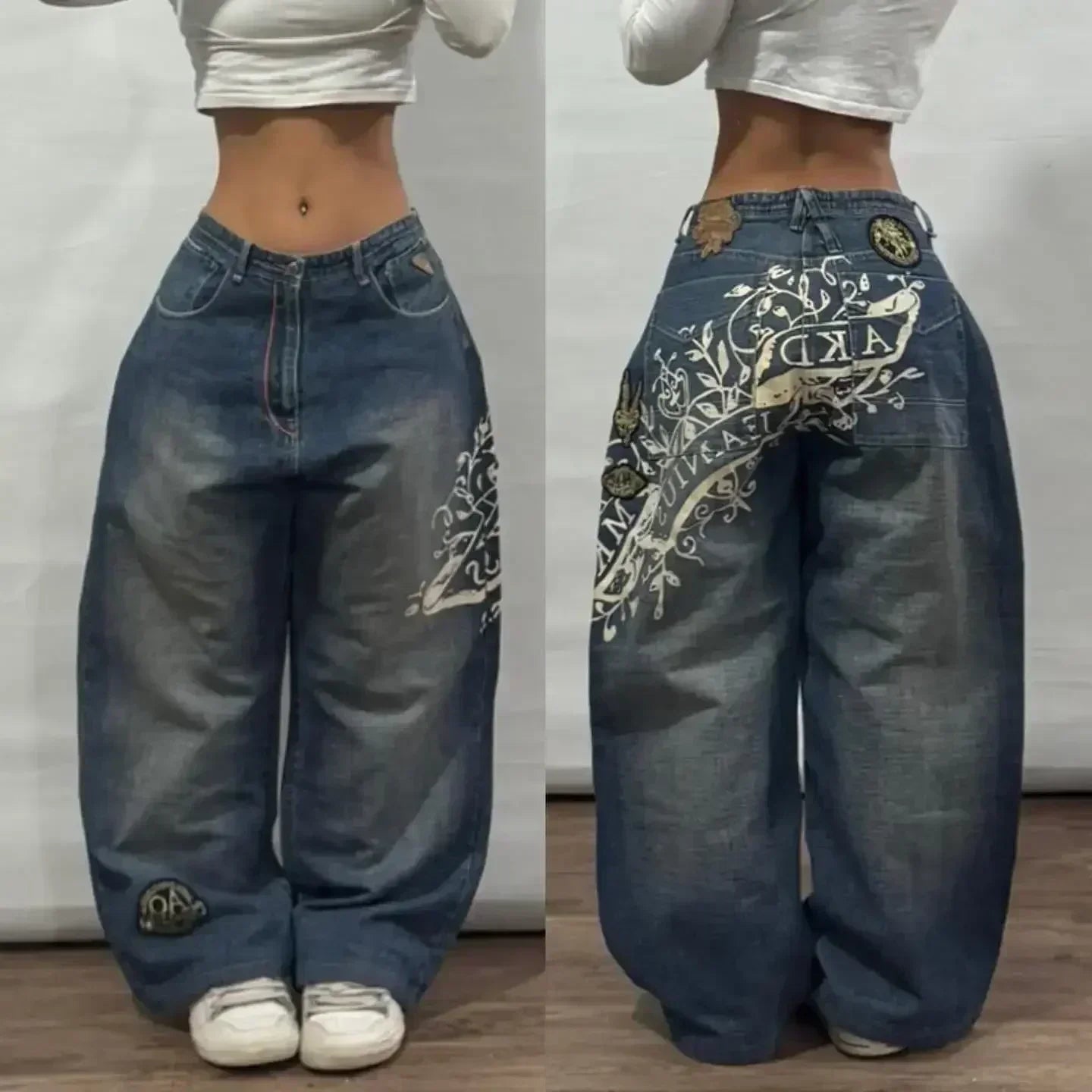 Black Baggy Y2K Jeans