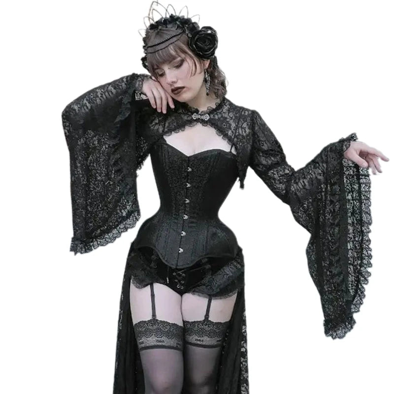 Gothic Lace Sleeve Top