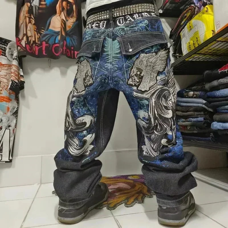 Black Baggy Y2K Jeans