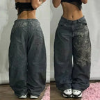 Black Baggy Y2K Jeans
