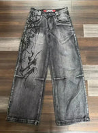 Black Baggy Y2K Jeans