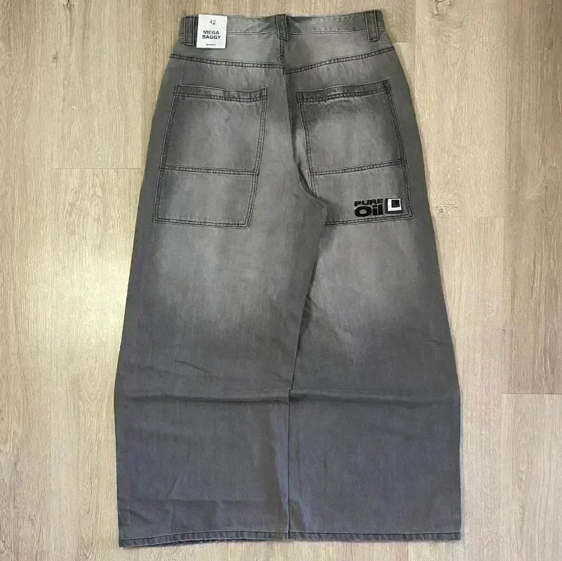 Black Baggy Y2K Jeans