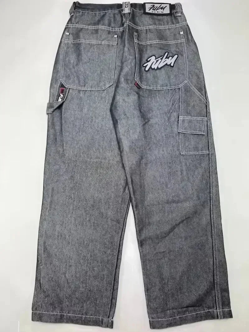 Black Baggy Y2K Jeans